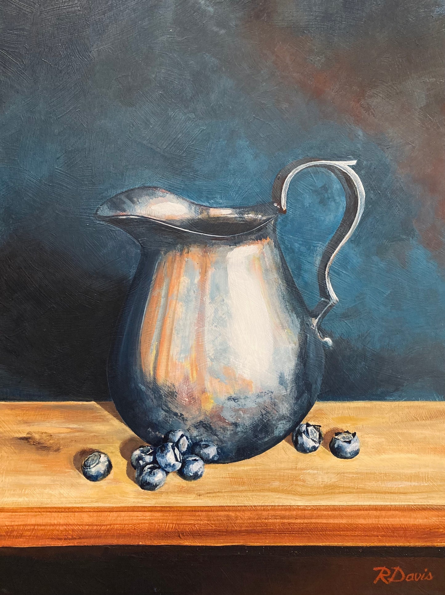 Tarnished Pitcher and Blueberries